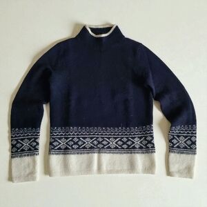 INES DE LA FRESSANGE x UNIQLO Mock Neck Fair Isle Sweater | XS